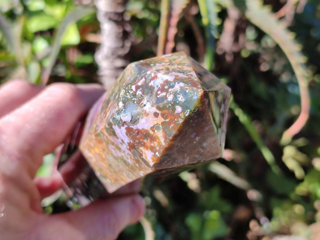 Polished Ocean Jasper Tower and Crystal Point x 2 From Northwest Coast, Madagascar - Toprock Gemstones and Minerals 