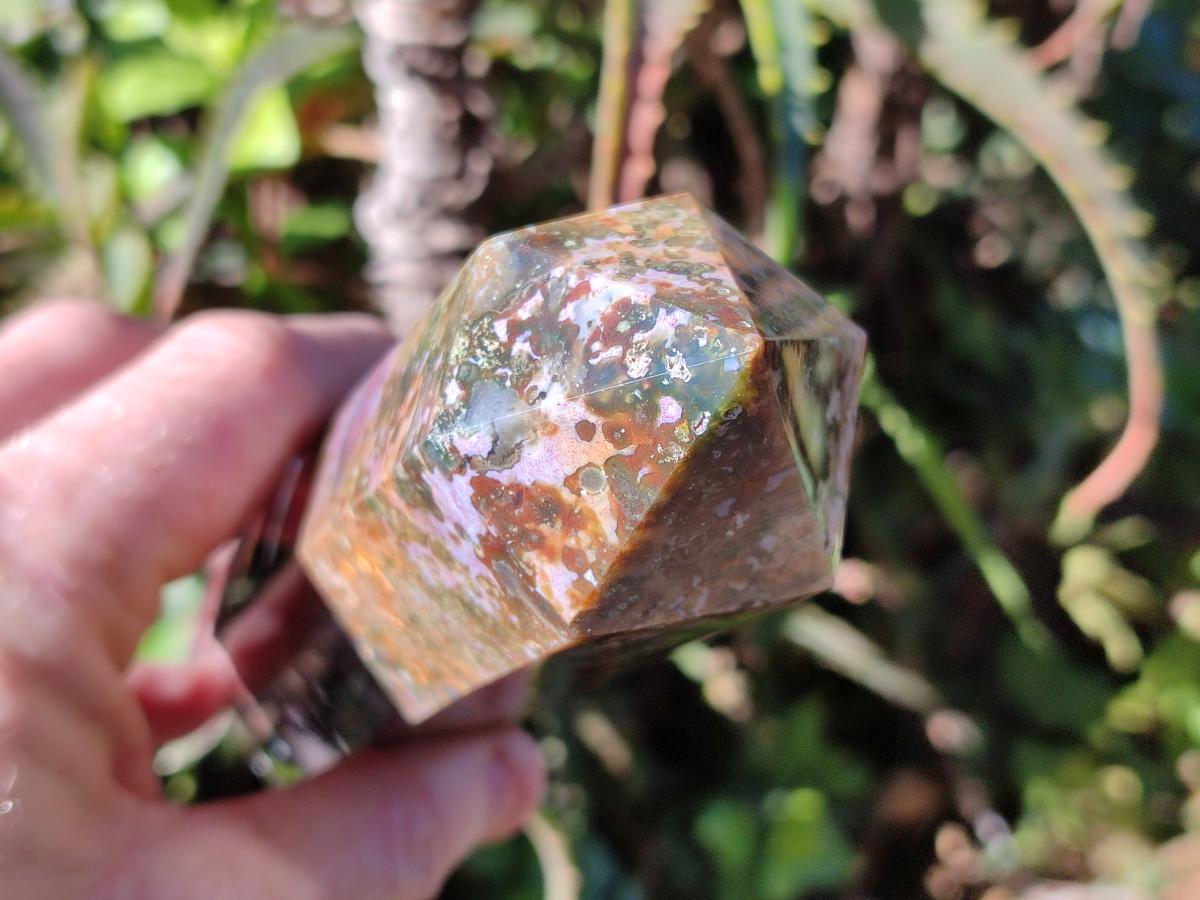 Polished Ocean Jasper Tower and Crystal Point x 2 From Northwest Coast, Madagascar - Toprock Gemstones and Minerals 