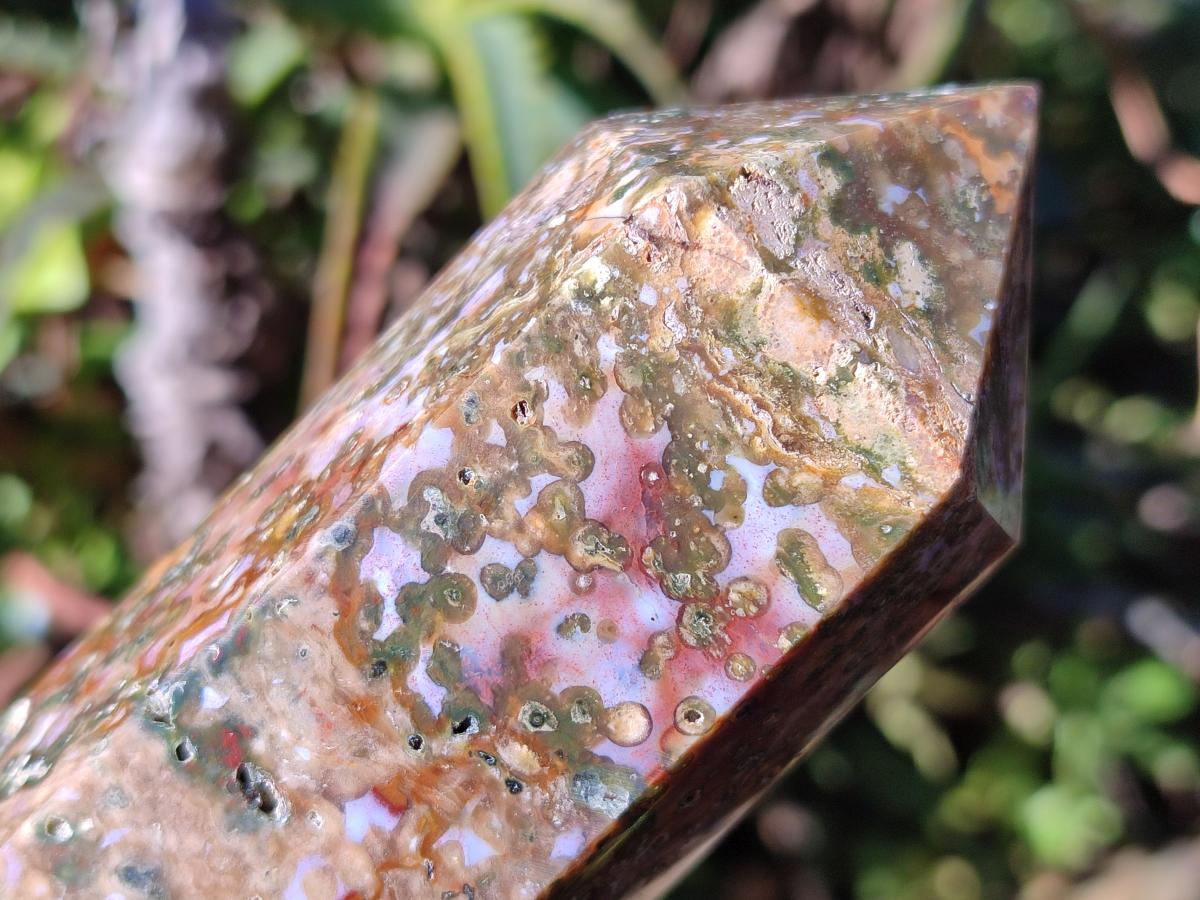 Polished Ocean Jasper Tower and Crystal Point x 2 From Northwest Coast, Madagascar - Toprock Gemstones and Minerals 