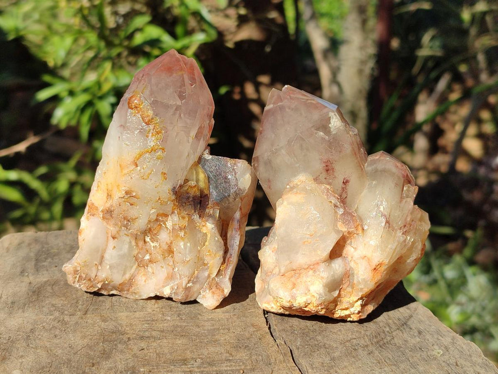 Natural Red Hematoid Phantom Quartz Crystal Clusters x 6 From Karoi, Zimbabwe - Toprock Gemstones and Minerals 