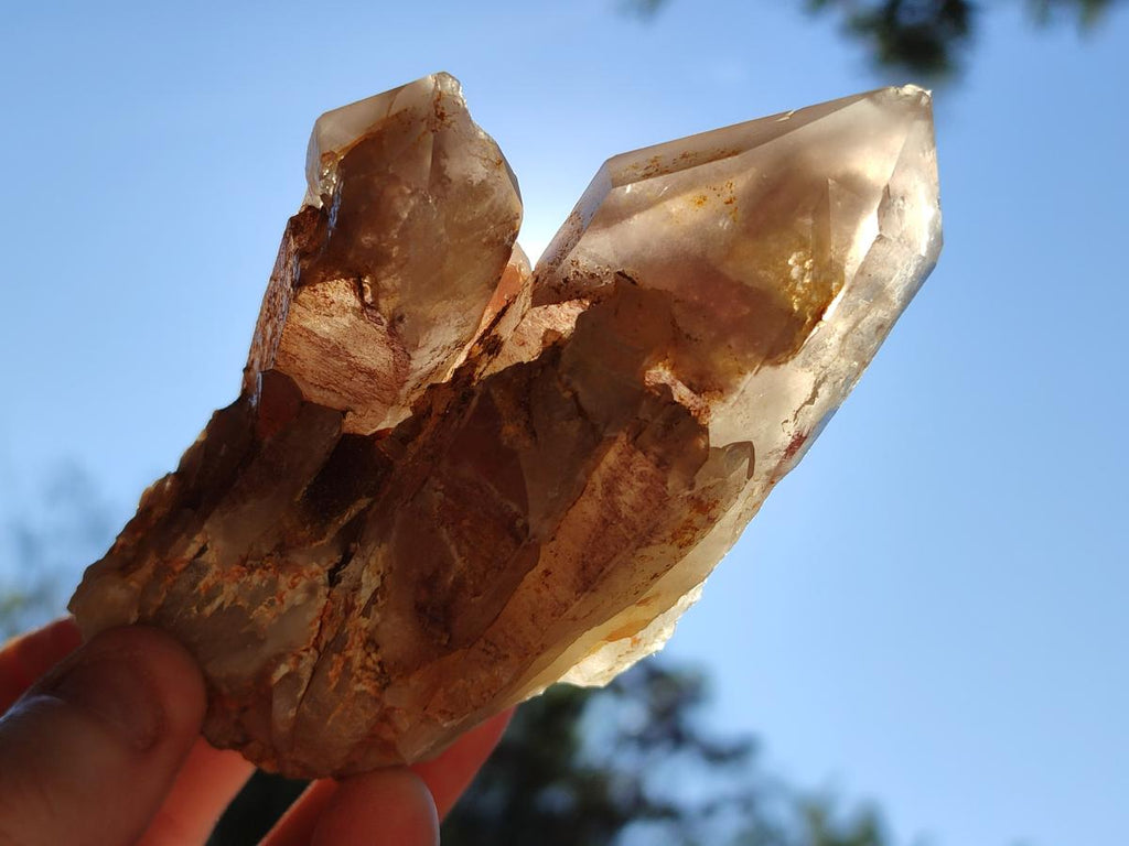 Natural Red Hematoid Phantom Quartz Crystal Clusters x 6 From Karoi, Zimbabwe - Toprock Gemstones and Minerals 