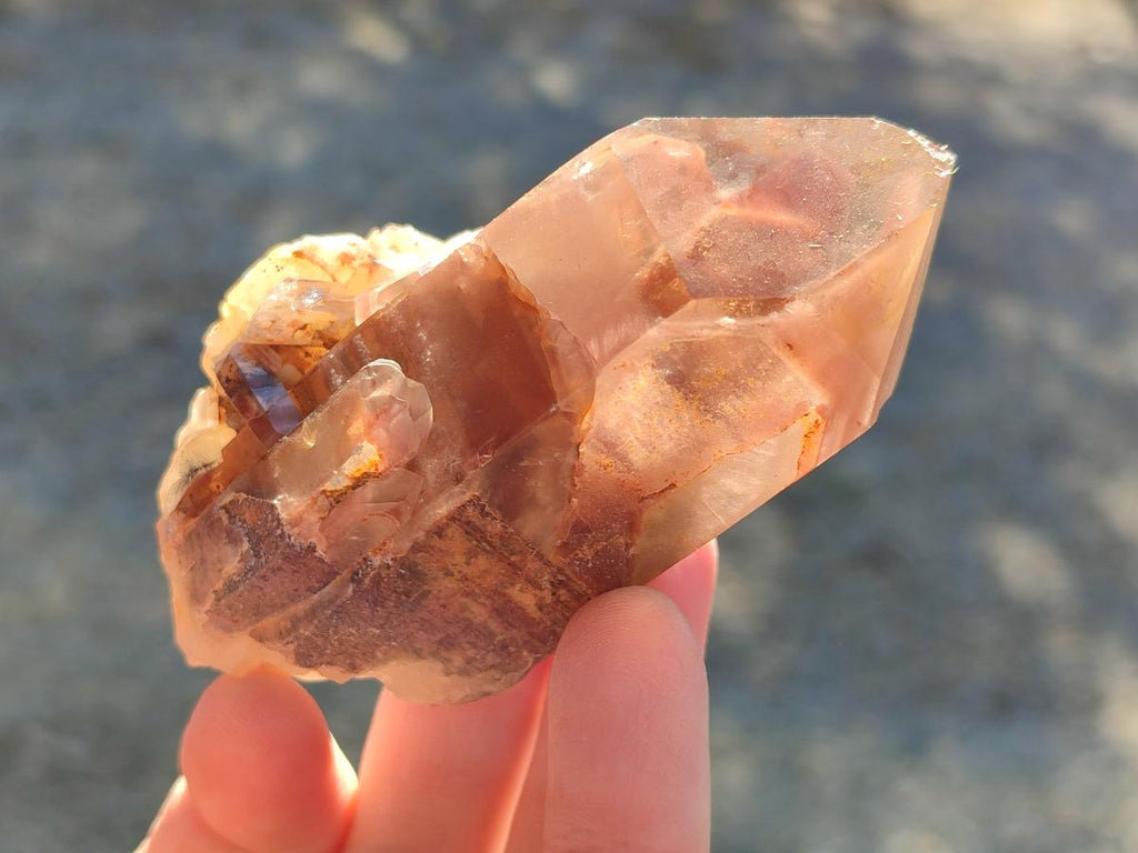 Natural Red Hematoid Phantom Quartz Crystal Clusters x 6 From Karoi, Zimbabwe - Toprock Gemstones and Minerals 