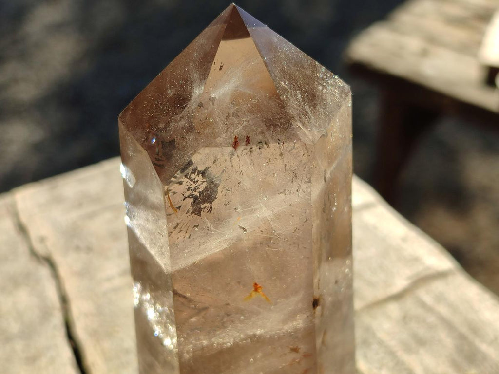 Polished Smokey Quartz Crystals x 2 From Madagascar - Toprock Gemstones and Minerals 