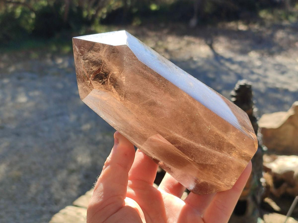 Polished Smokey Quartz Crystals x 2 From Madagascar - Toprock Gemstones and Minerals 