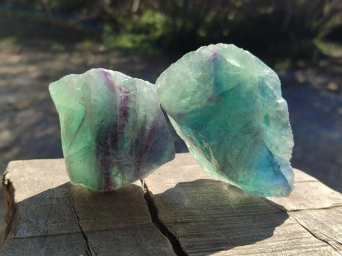 Natural Watermelon Fluorite Cobbed Specimens x 12 From Uis, Namibia - Toprock Gemstones and Minerals 