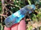 Polished One Side Labradorite Slices x 35 From Madagascar - Toprock Gemstones and Minerals 