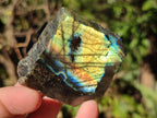 Polished One Side Labradorite Slices x 35 From Madagascar - Toprock Gemstones and Minerals 