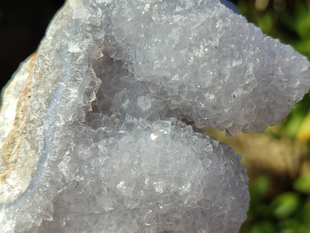 Natural Blue Lace Agate Geode Specimens x 21 From Nsanje, Malawi - Toprock Gemstones and Minerals 