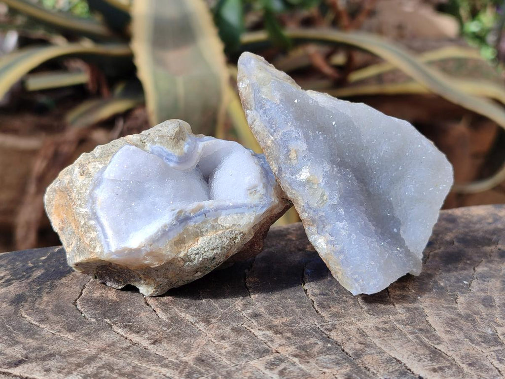 Natural Blue Lace Agate Geode Specimens x 21 From Nsanje, Malawi - Toprock Gemstones and Minerals 