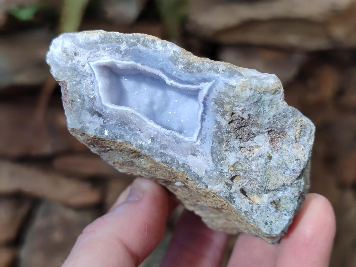 Natural Blue Lace Agate Geode Specimens x 21 From Nsanje, Malawi - Toprock Gemstones and Minerals 