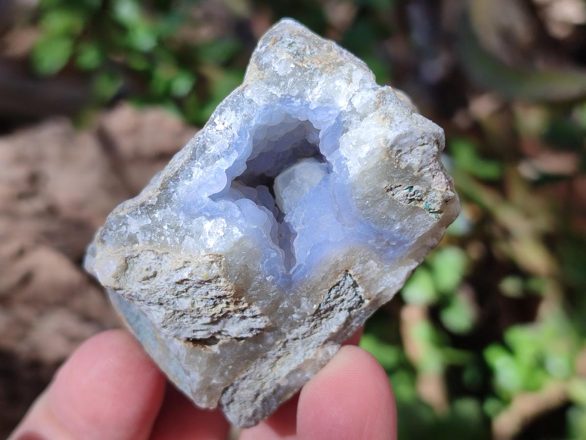 Natural Blue Lace Agate Geode Specimens x 21 From Nsanje, Malawi - Toprock Gemstones and Minerals 