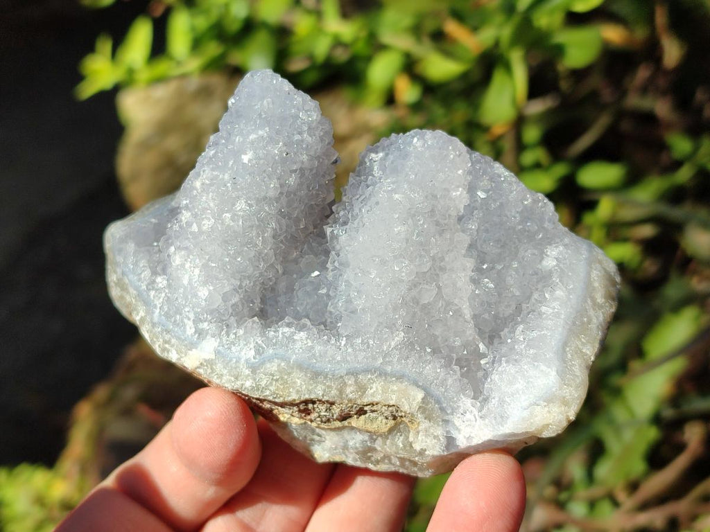 Natural Blue Lace Agate Geode Specimens x 21 From Nsanje, Malawi - Toprock Gemstones and Minerals 