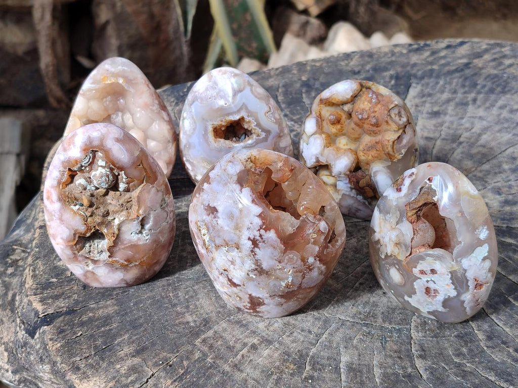 Polished Flower Agate Standing Display Pieces x 6 From Antsahalova, Madagascar - Toprock Gemstones and Minerals 