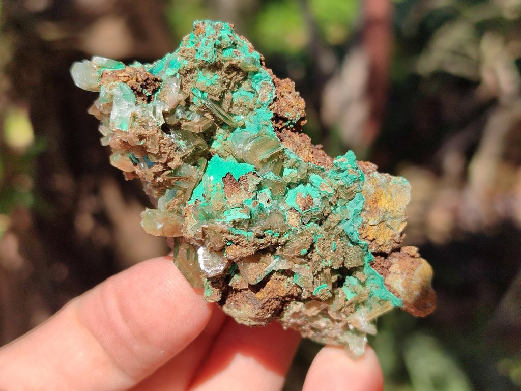 Natural Rare Bladed Barite Specimens with Malachite x 6 From Shangulowé Mine, Congo - Toprock Gemstones and Minerals 