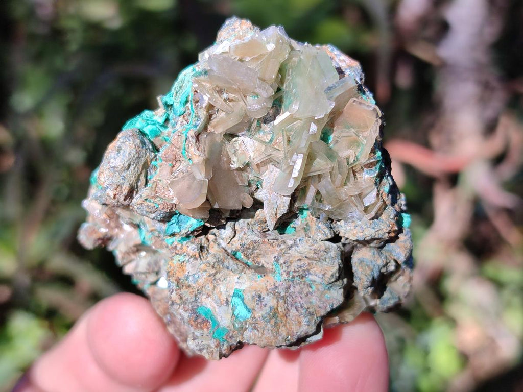 Natural Rare Bladed Barite Specimens with Malachite x 6 From Shangulowé Mine, Congo - Toprock Gemstones and Minerals 