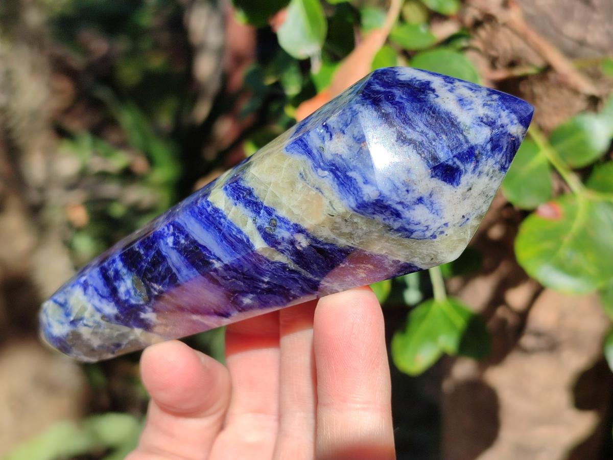 Polished Sodalite Double Terminated Crystals x 6 From Kunene River, Namibia - Toprock Gemstones and Minerals 