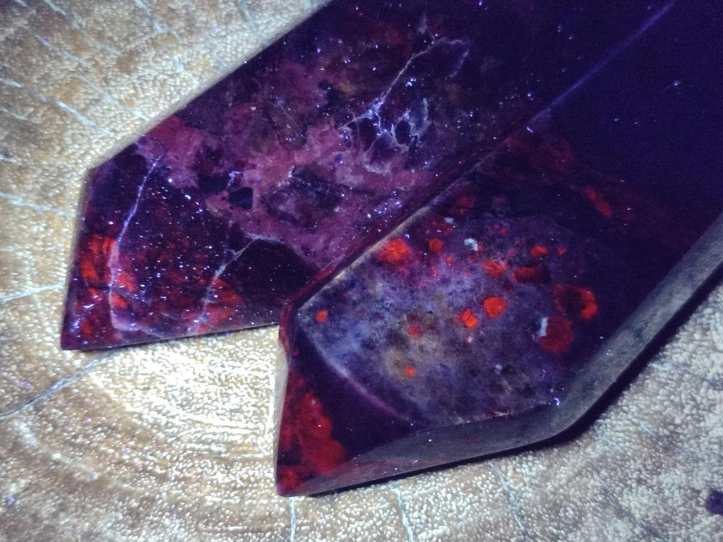 Polished Sodalite Double Terminated Crystals x 6 From Kunene River, Namibia - Toprock Gemstones and Minerals 