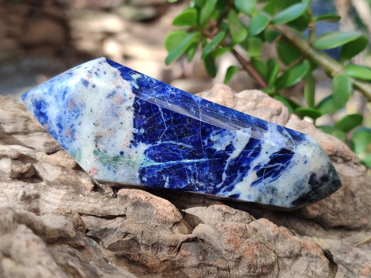Polished Sodalite Double Terminated Crystals x 6 From Kunene River, Namibia - Toprock Gemstones and Minerals 