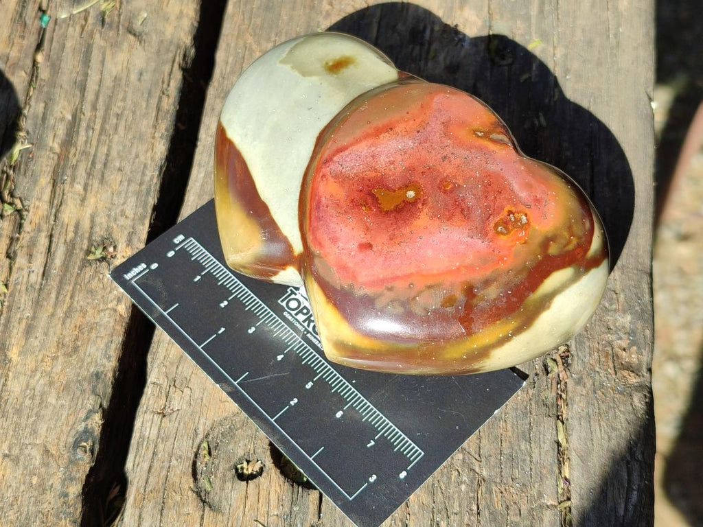 Polished Polychrome Jasper Twin Hearts x 6 From NW Coast, Madagascar - Toprock Gemstones and Minerals 