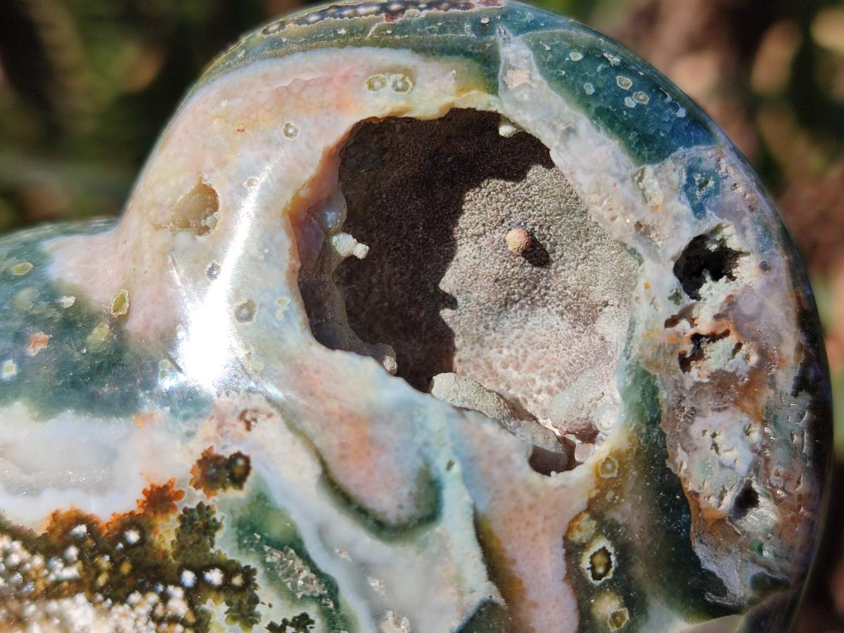 Polished Ocean Jasper Hearts x 6 From Northwest Coast, Madagascar - Toprock Gemstones and Minerals 