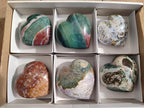 Polished Ocean Jasper Hearts x 6 From Northwest Coast, Madagascar - Toprock Gemstones and Minerals 