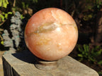 Polished XL Orange Twist Calcite Sphere x 1 From Maevantanana, Madagascar - Toprock Gemstones and Minerals 