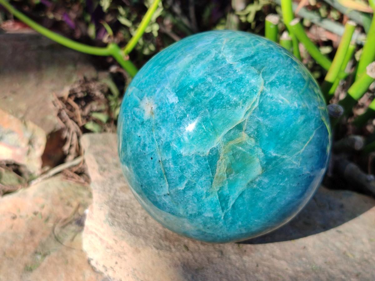Polished Large Amazonite Sphere x 1 From Madagascar - Toprock Gemstones and Minerals 