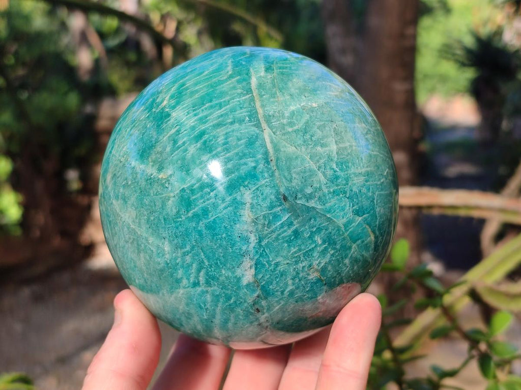 Polished Large Amazonite Sphere x 1 From Madagascar - Toprock Gemstones and Minerals 