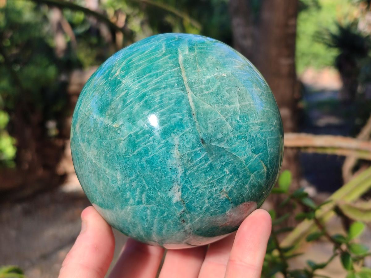 Polished Large Amazonite Sphere x 1 From Madagascar - Toprock Gemstones and Minerals 