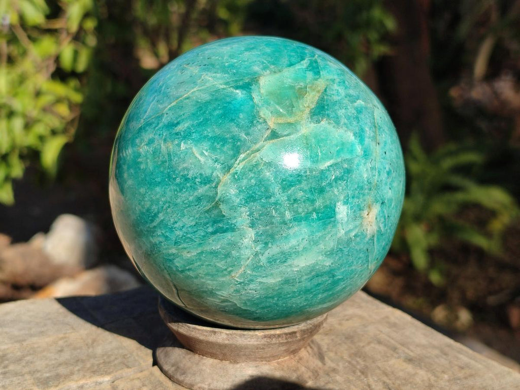 Polished Large Amazonite Sphere x 1 From Madagascar - Toprock Gemstones and Minerals 