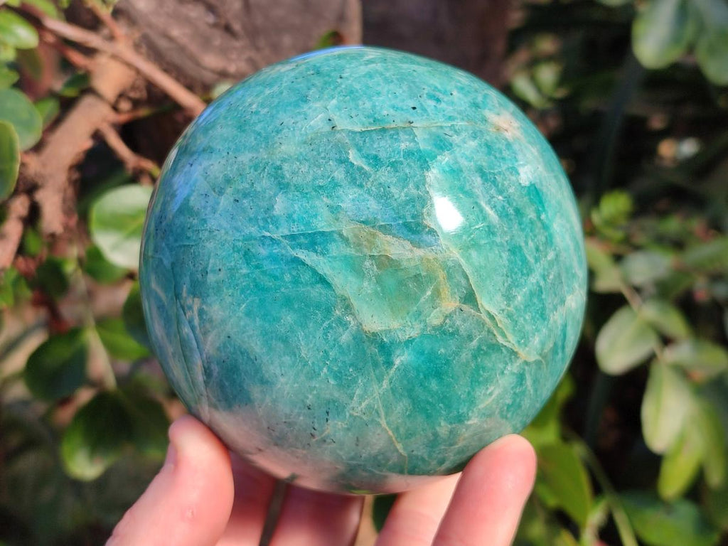 Polished Large Amazonite Sphere x 1 From Madagascar - Toprock Gemstones and Minerals 