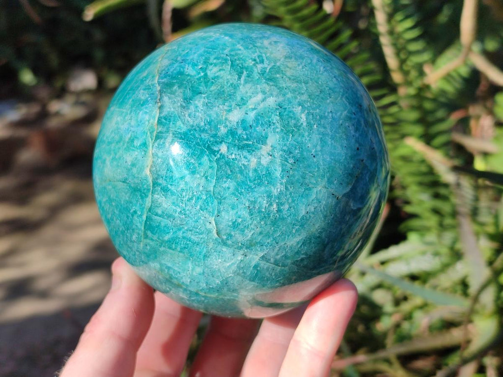 Polished Large Amazonite Sphere x 1 From Madagascar - Toprock Gemstones and Minerals 