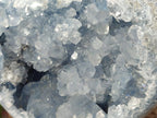 Polished Blue Celestite Geode Hearts x 2 From Sakoany, Madagascar - Toprock Gemstones and Minerals 