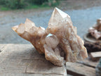 Natural White Phantom Smokey Luena Quartz Clusters x 2 From Luena, Congo - Toprock Gemstones and Minerals 