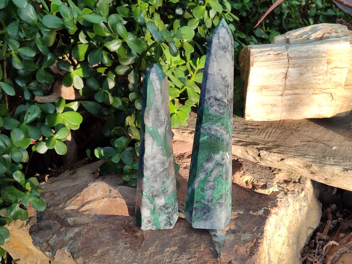 Polished Buddstone Display Towers x 2 From Swaziland - Toprock Gemstones and Minerals 
