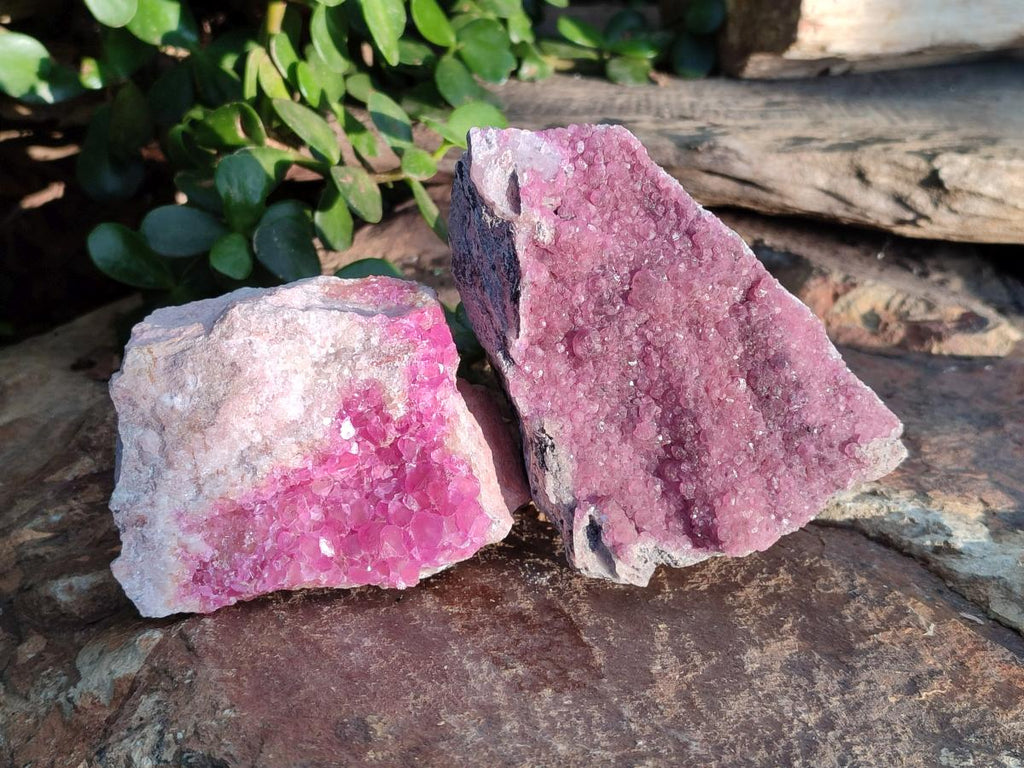 Natural Cabinet Sized Spherocobaltite Specimens x 2 From Musonoi Mine, Congo - Toprock Gemstones and Minerals 