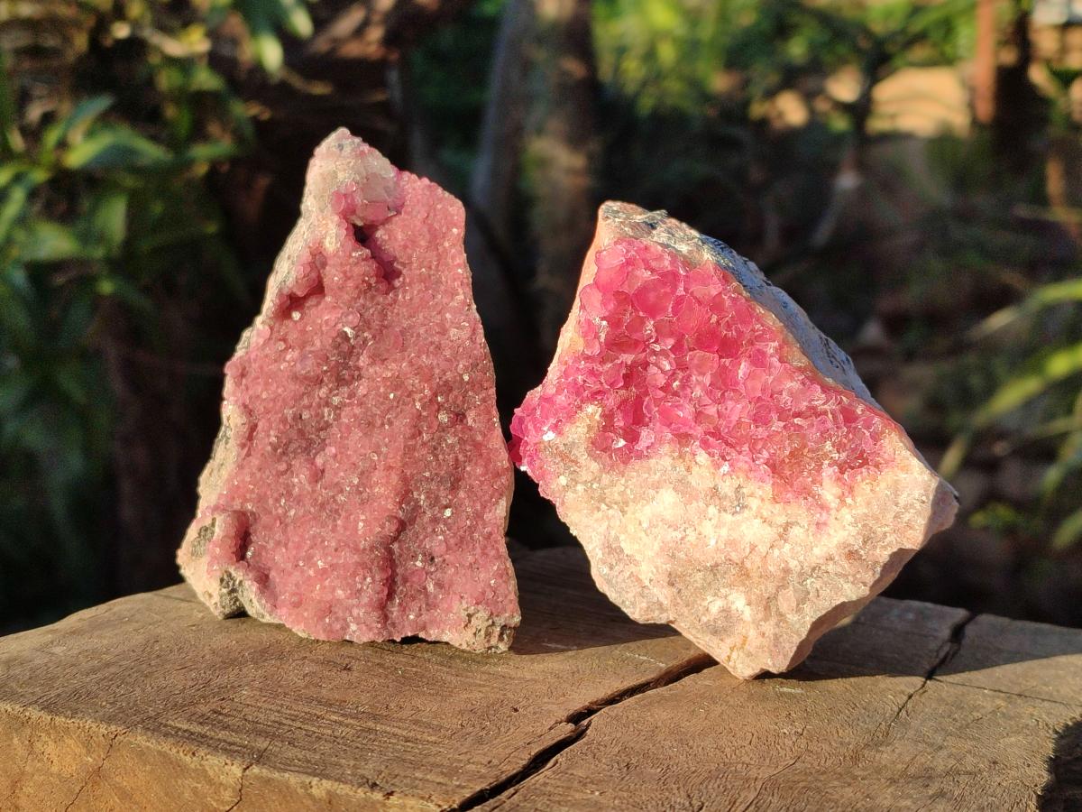 Natural Cabinet Sized Spherocobaltite Specimens x 2 From Musonoi Mine, Congo - Toprock Gemstones and Minerals 