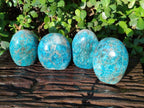 Polished Blue Apatite Standing Display Pieces x 4 From Betroka, Madagascar - Toprock Gemstones and Minerals 