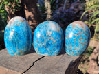 Polished Blue Apatite Standing Display Pieces x 4 From Betroka, Madagascar - Toprock Gemstones and Minerals 