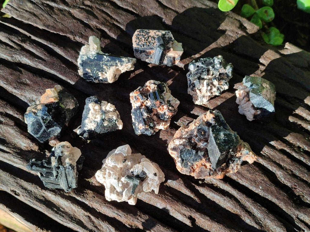 Natural Schorl Black Tourmaline with Orthoclase x 27 From Erongo, Namibia - Toprock Gemstones and Minerals 