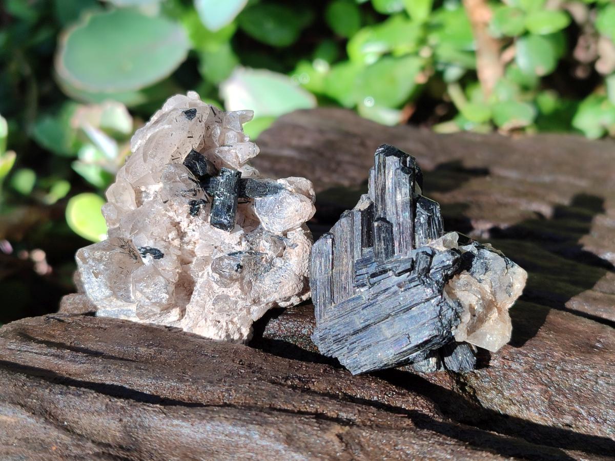 Natural Schorl Black Tourmaline with Orthoclase x 27 From Erongo, Namibia - Toprock Gemstones and Minerals 