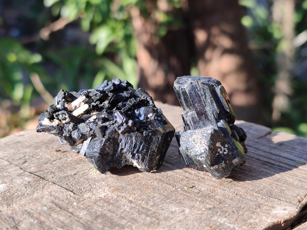 Natural Schorl Black Tourmaline with Orthoclase x 27 From Erongo, Namibia - Toprock Gemstones and Minerals 
