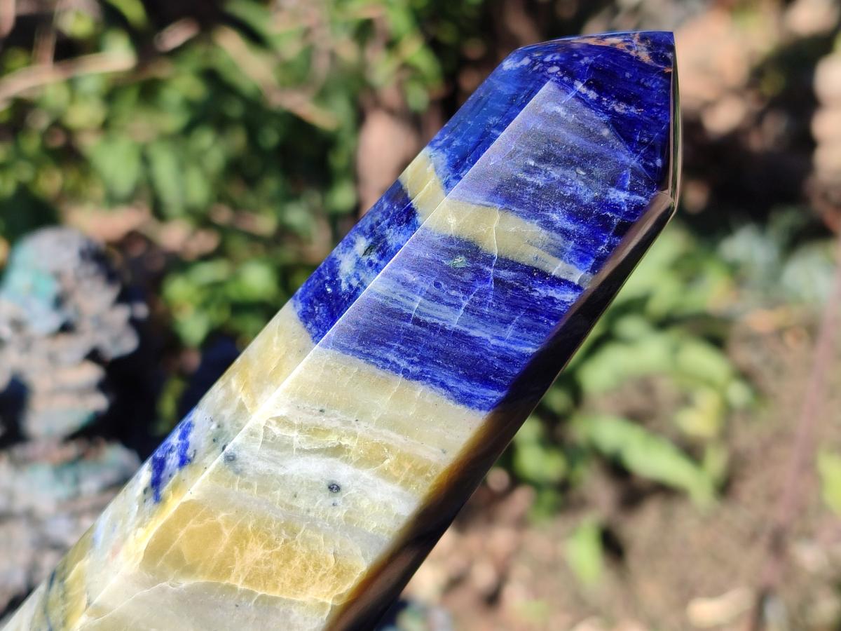 Polished Sodalite Display Tower x 2 From Kunene River, Namibia - Toprock Gemstones and Minerals 