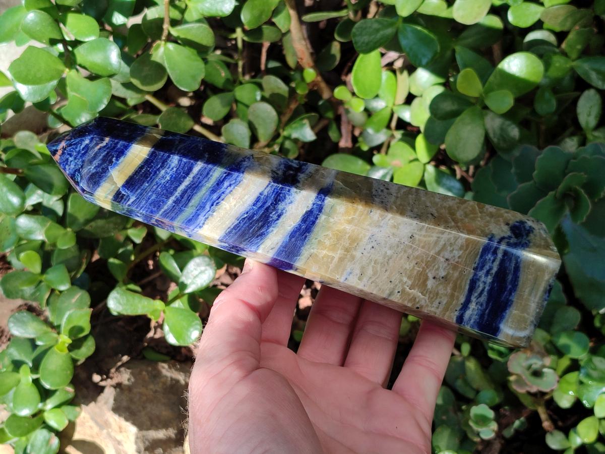 Polished Sodalite Display Tower x 2 From Kunene River, Namibia - Toprock Gemstones and Minerals 