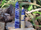 Polished Sodalite Display Tower x 2 From Kunene River, Namibia - Toprock Gemstones and Minerals 