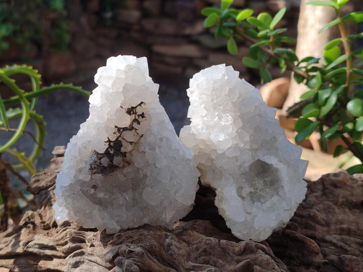 Natural Drusy Snow Finger Crystal Clusters x 6 From Albert's Mountain, Lesotho - Toprock Gemstones and Minerals 