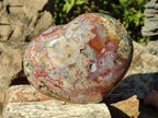 Polished XL Ocean Jasper Heart x 1 From Northwest Coast, Madagascar - Toprock Gemstones and Minerals 
