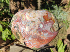 Polished XL Ocean Jasper Heart x 1 From Northwest Coast, Madagascar - Toprock Gemstones and Minerals 