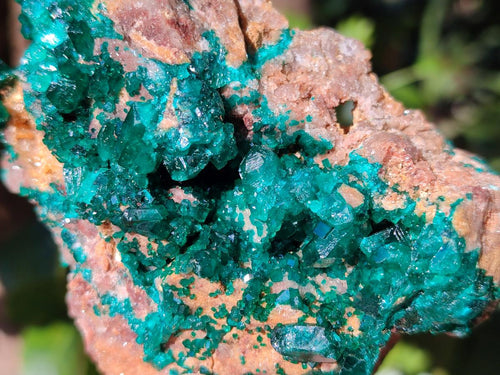 Natural Dioptase Specimens with Malachite x 3 From Mashamba West Mine, Congo - Toprock Gemstones and Minerals 