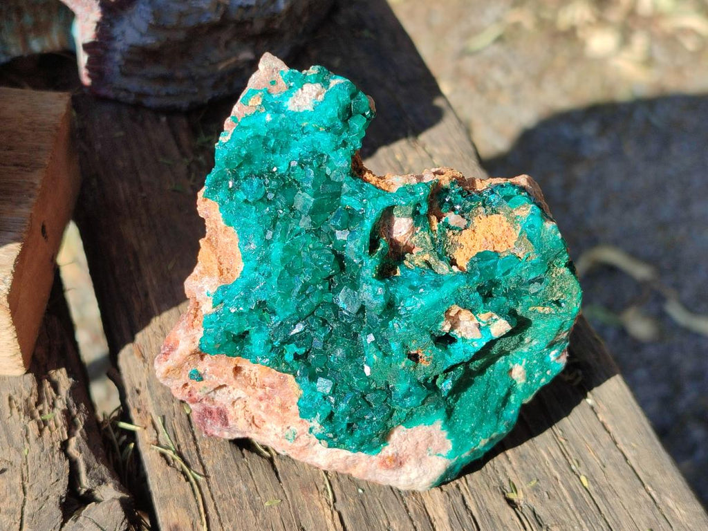 Natural Dioptase Specimens with Malachite x 3 From Mashamba West Mine, Congo - Toprock Gemstones and Minerals 